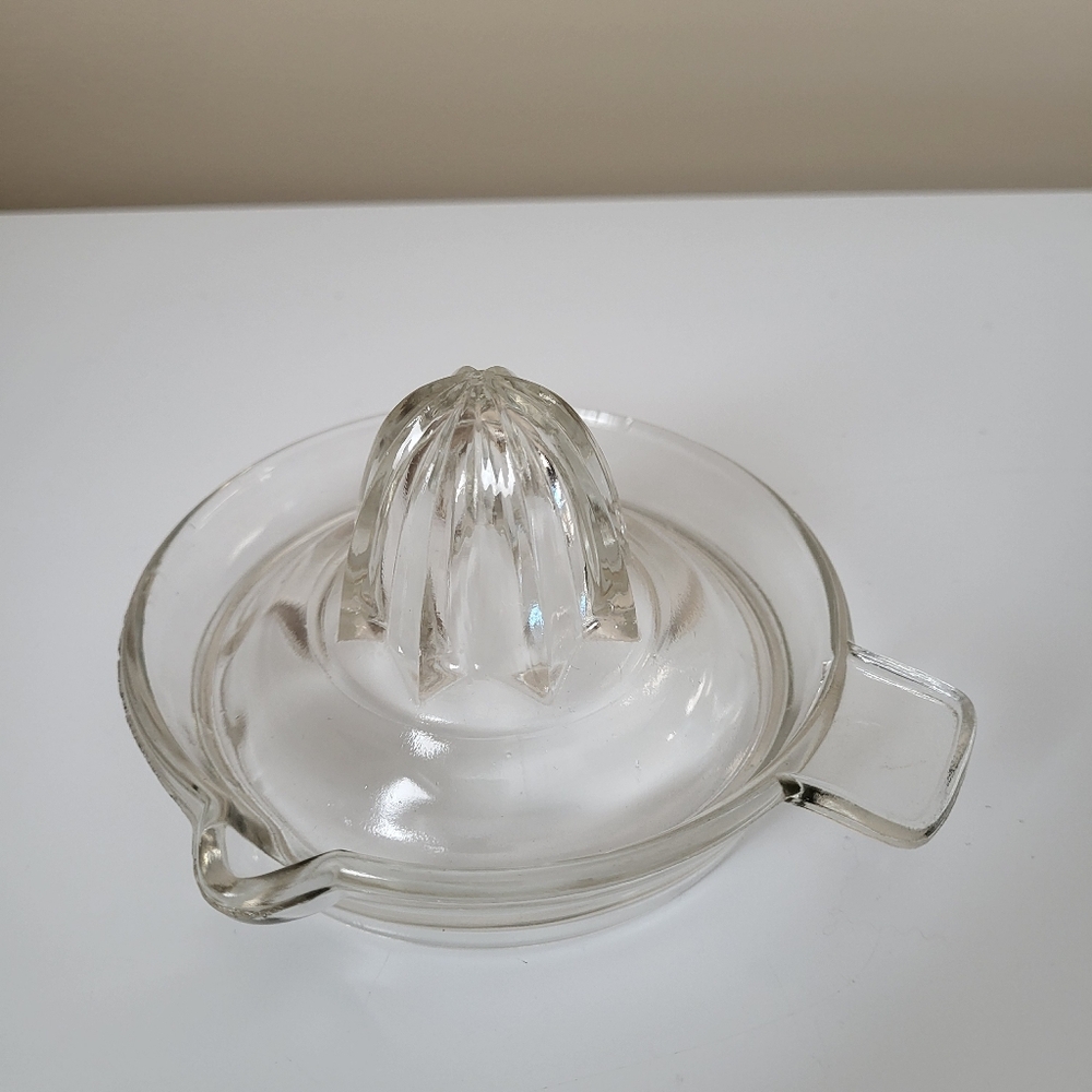 Vintage Clear Glass Juice Reamer